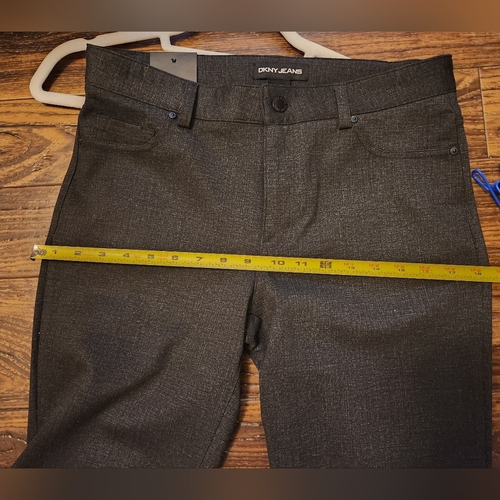 DKNY Dk Gray Straight Leg Flat Front Pants SZ Small 30" NWT - Picture 6 of 9